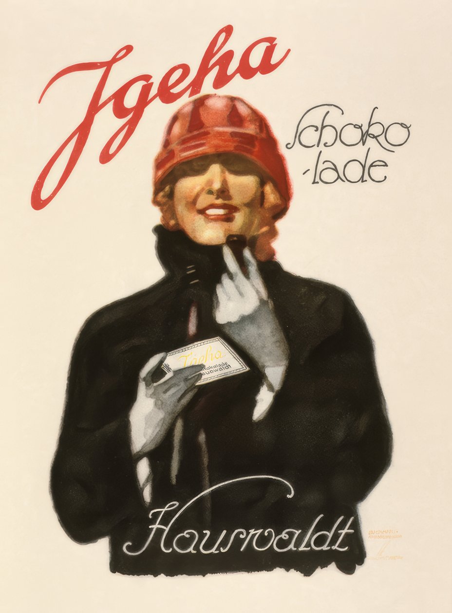 Igeha chokolade - Hauswaldt af Ludwig Hohlwein