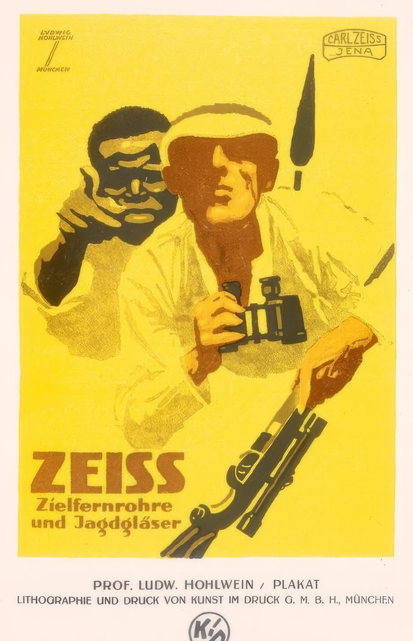 Zeiss riffelkikkert og jagtbriller af Ludwig Hohlwein