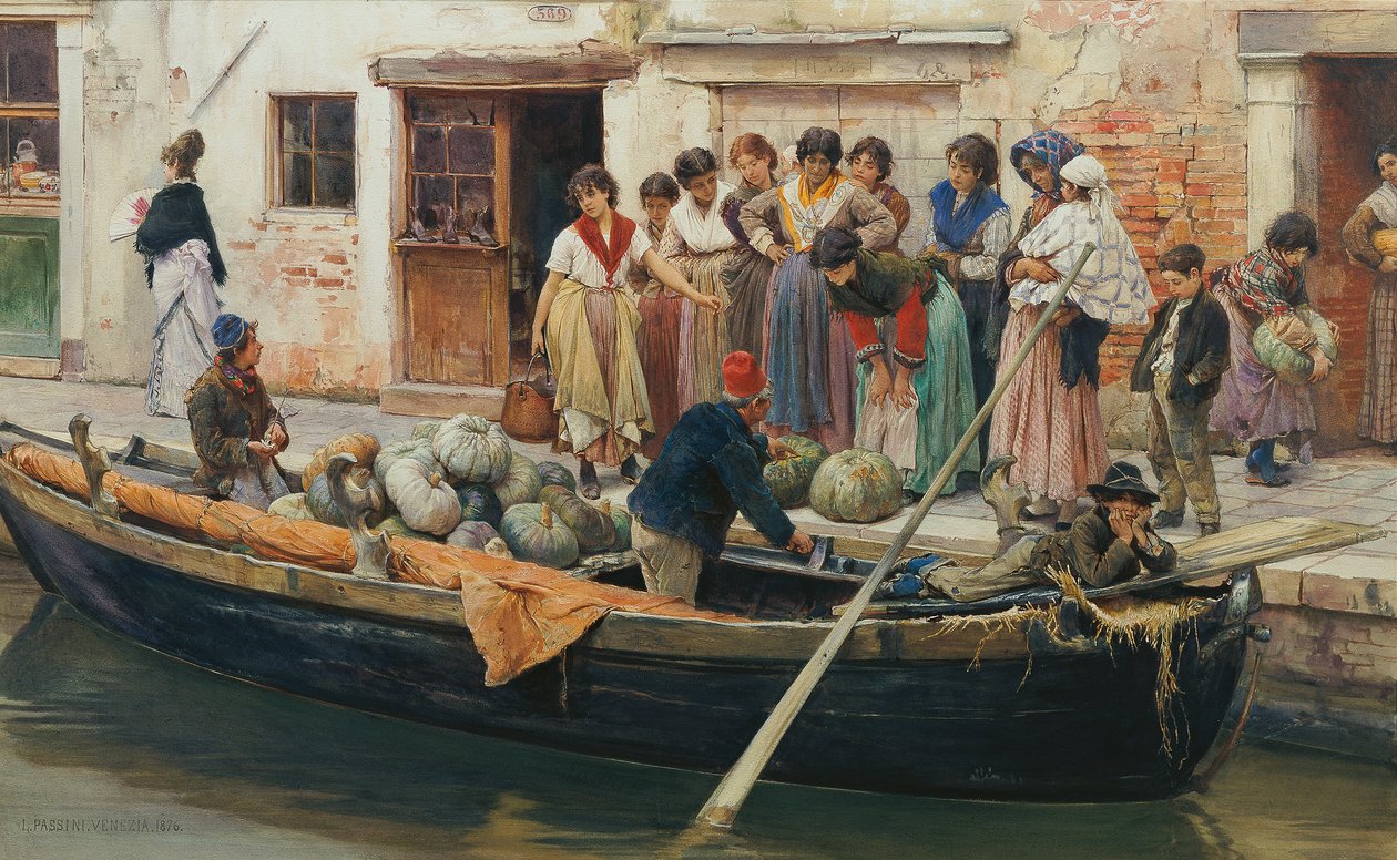 Græskarsælger i Chioggia af Ludwig Johann Passini