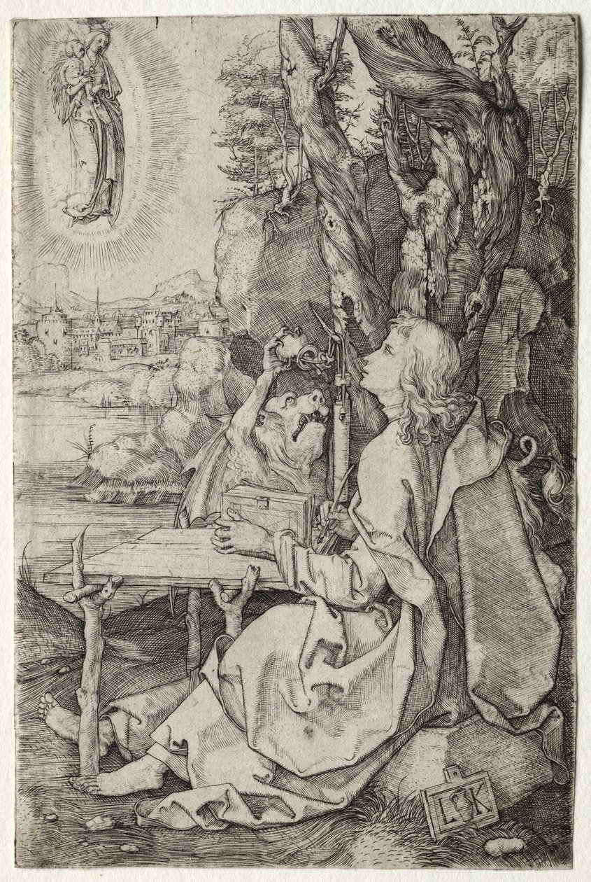St. John på øen Patmos af Ludwig Krug