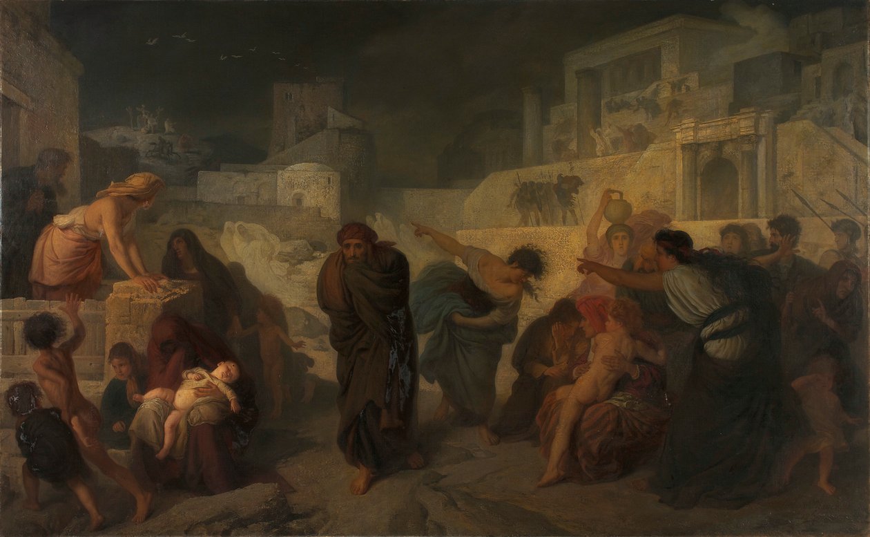 Jerusalem efter Kristi død af Ludwig Mayer