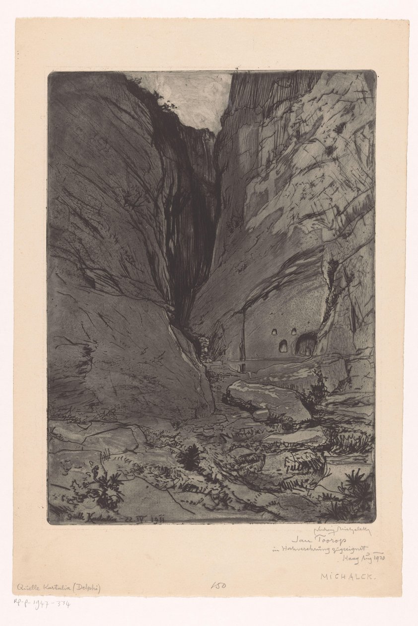 Castal kilde i Delphi af Ludwig Michalek