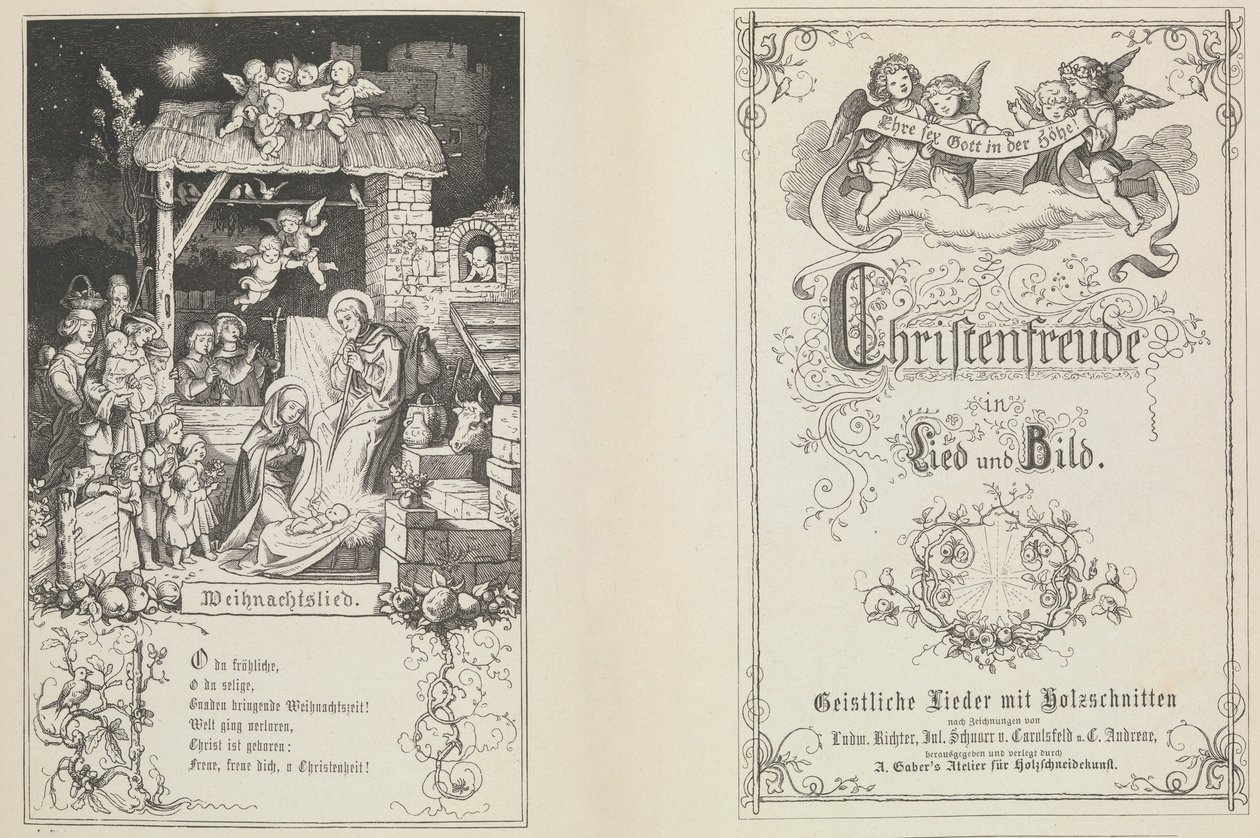 Kristen glæde i sang og billede, 1855. af Ludwig Richter