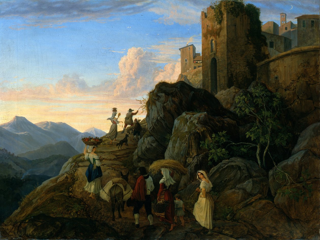 Civitella (aften) af Ludwig Richter