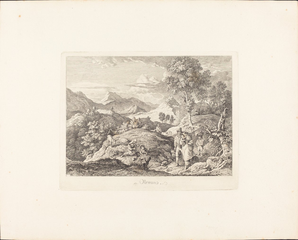 Olevano af Ludwig Richter