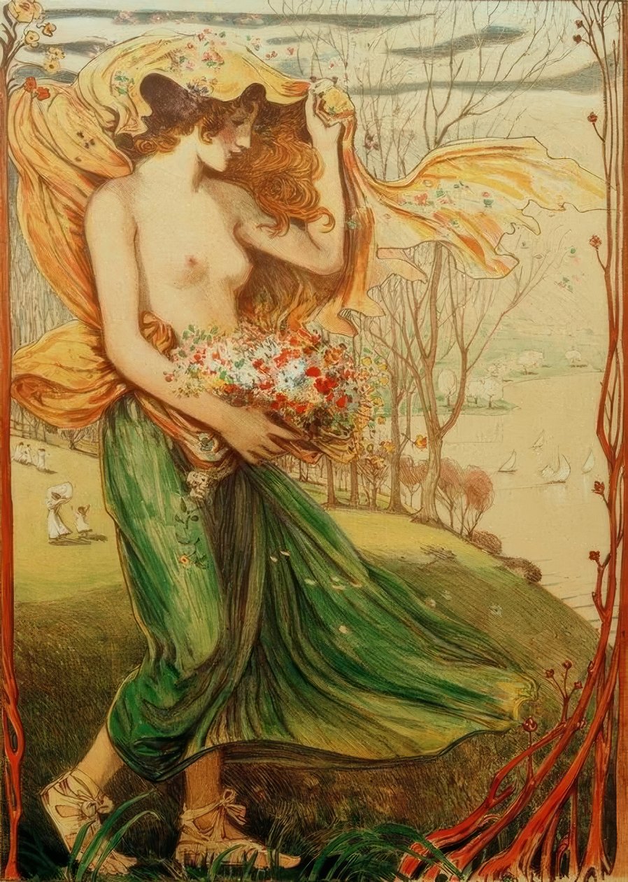 Flora (forlovelsesbillede) af Ludwig von Hofmann