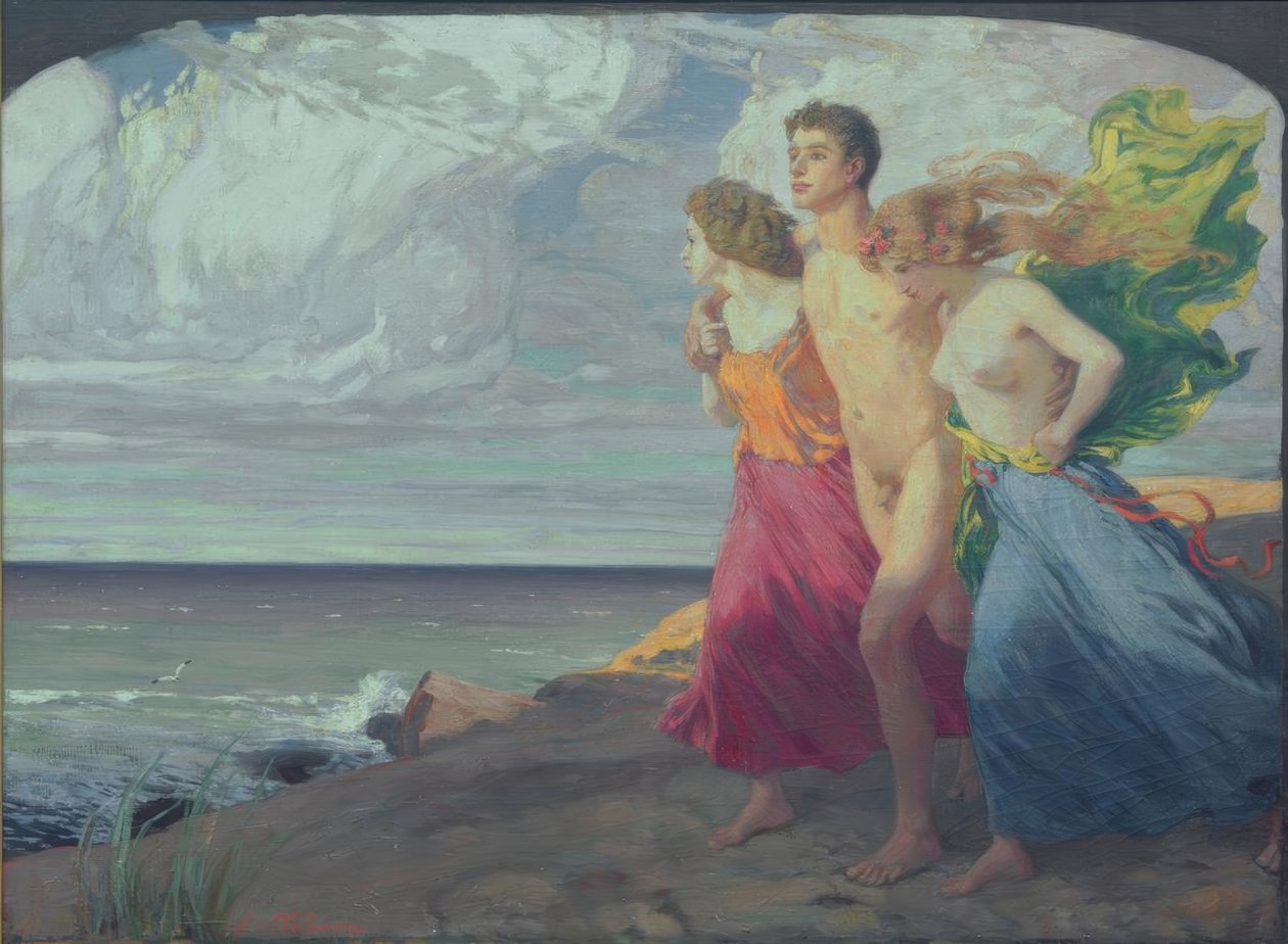 Forårsstorm af Ludwig von Hofmann
