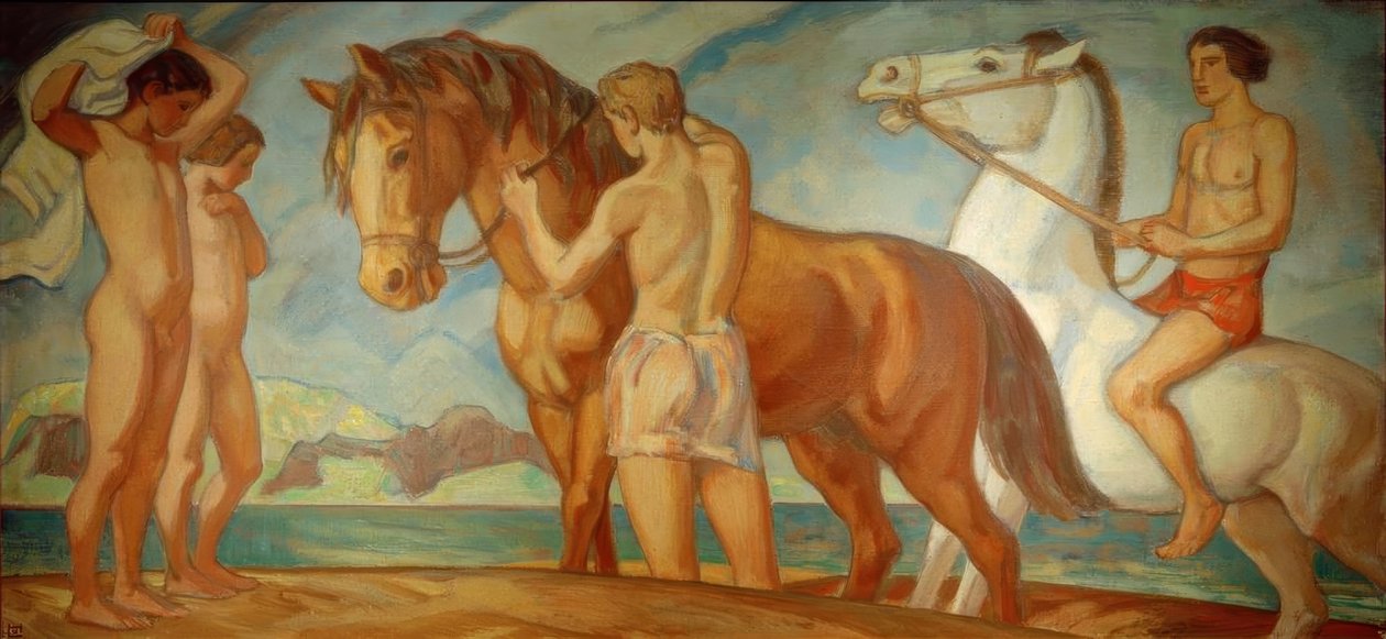Rytter ved havet af Ludwig von Hofmann
