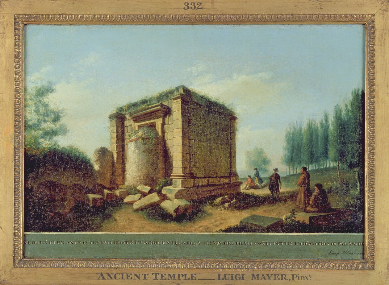 Gammelt tempel af Luigi Mayer
