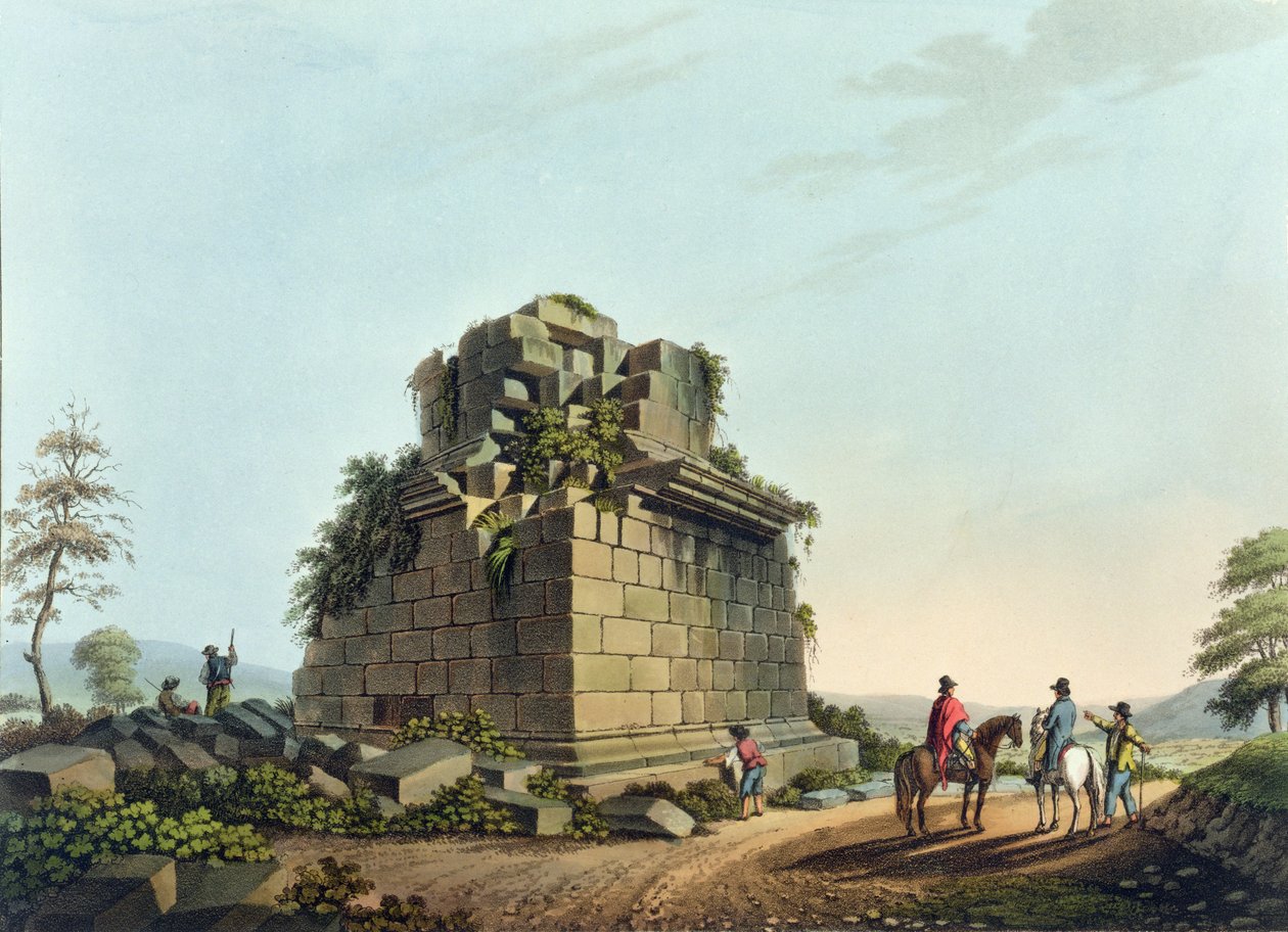 Basen af en kolossal søjle nær Syrakus, planche 28 fra "Views in the Ottoman Dominions", udgivet af R. Bowyer, 1809 (akvatint) af Luigi Mayer
