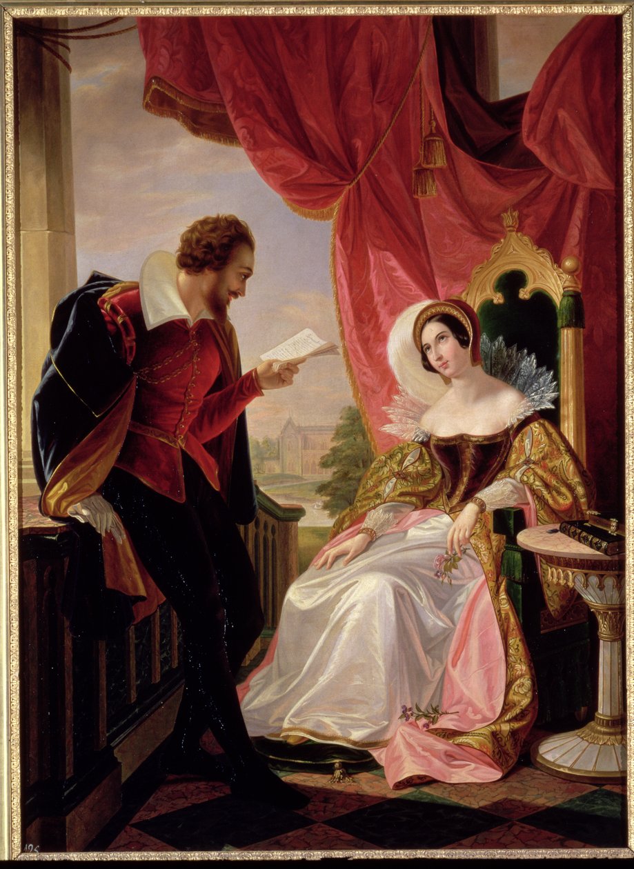 Torquato Tasso læser et digt for Leonora d