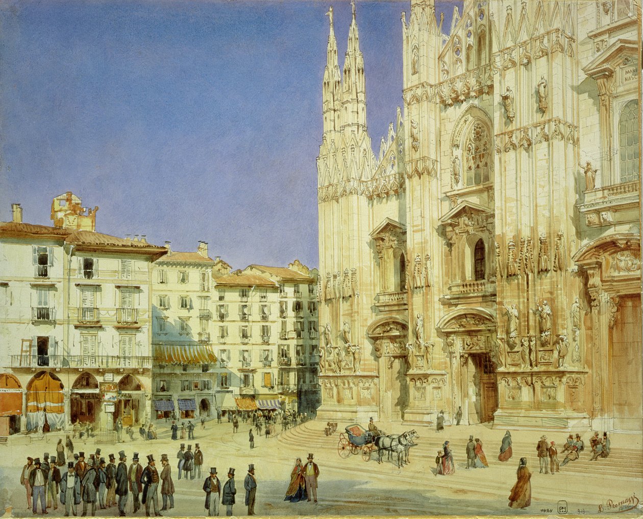 Domkirken i Milano, 1846 af Luigi Premazzi