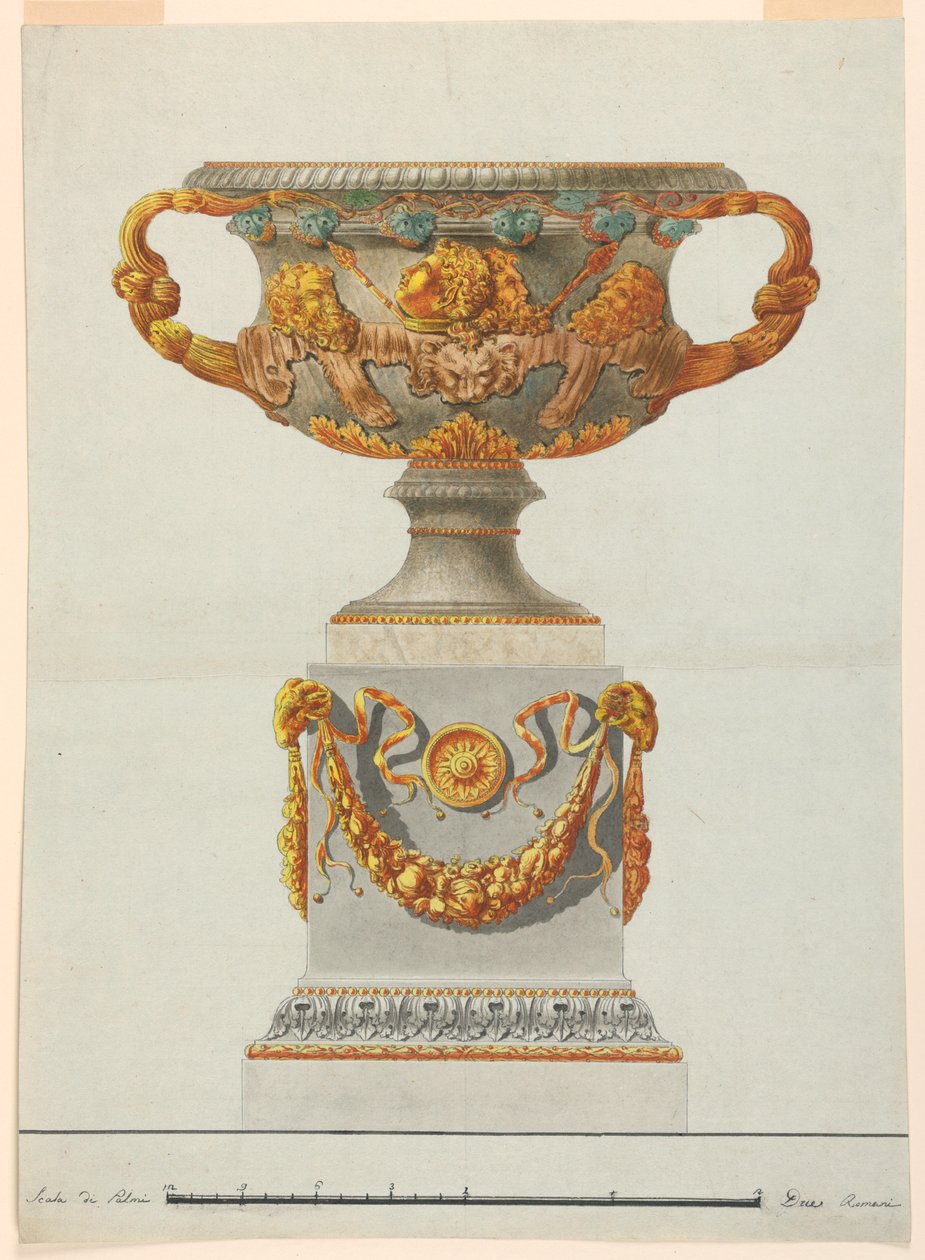 Tegning, Urne, ca. 1800 af Luigi Righetti