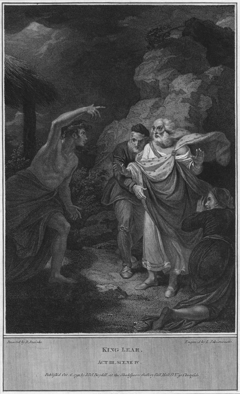 Kong Lear. Akt III. Scene IV, 1792 af Luigi Schiavonetti