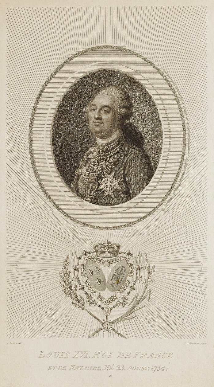 Ludvig XVI, konge af Frankrig af Luigi Schiavonetti