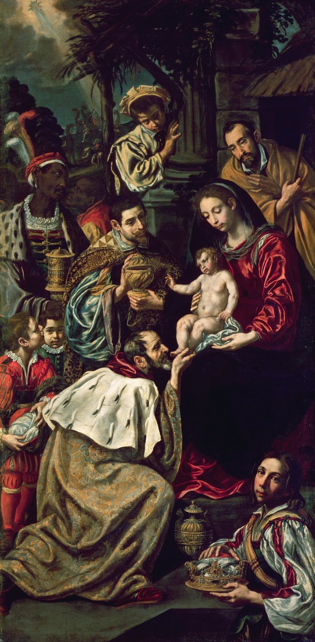 Magiernes tilbedelse, 1620 af Luis Tristan de Escamilla