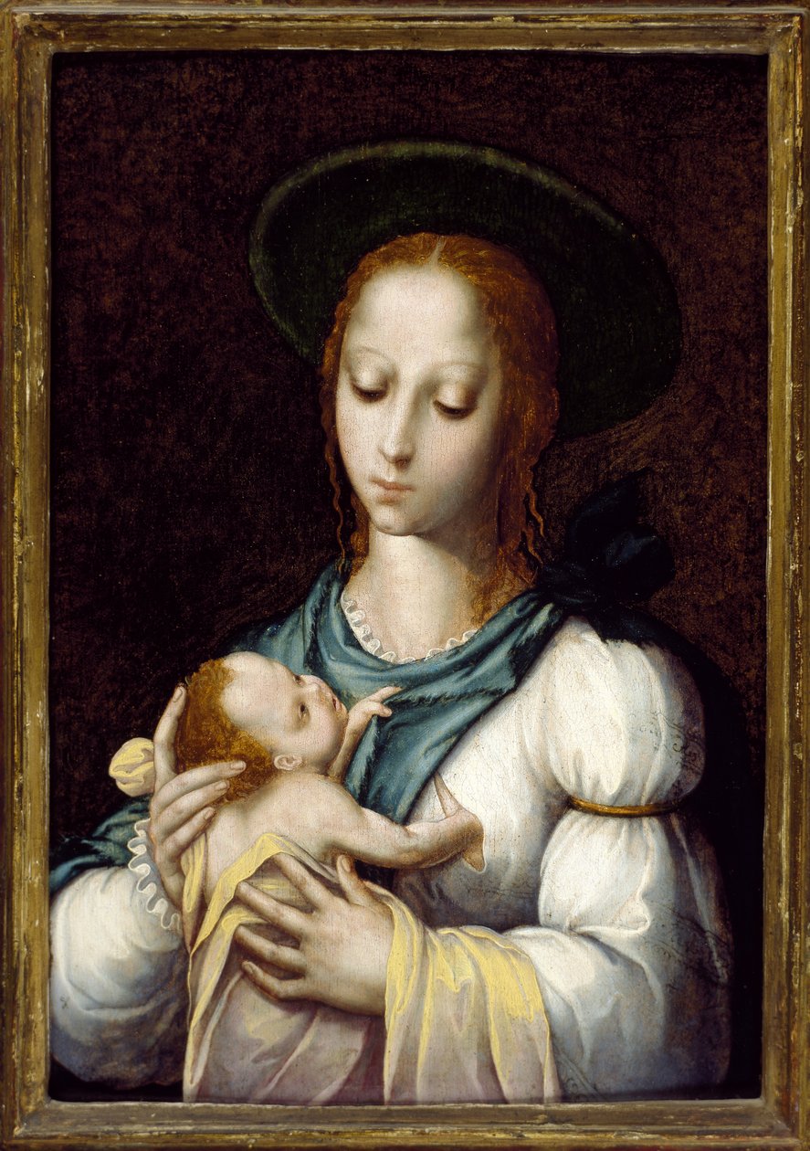 Jomfruen og barnet, ca. 1567 (olie og tempera på panel) af Luis de Morales