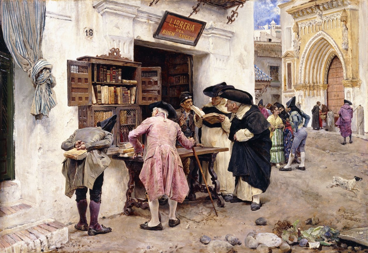 Bibliofilerne, 1879 af Luis Jimenez y Aranda