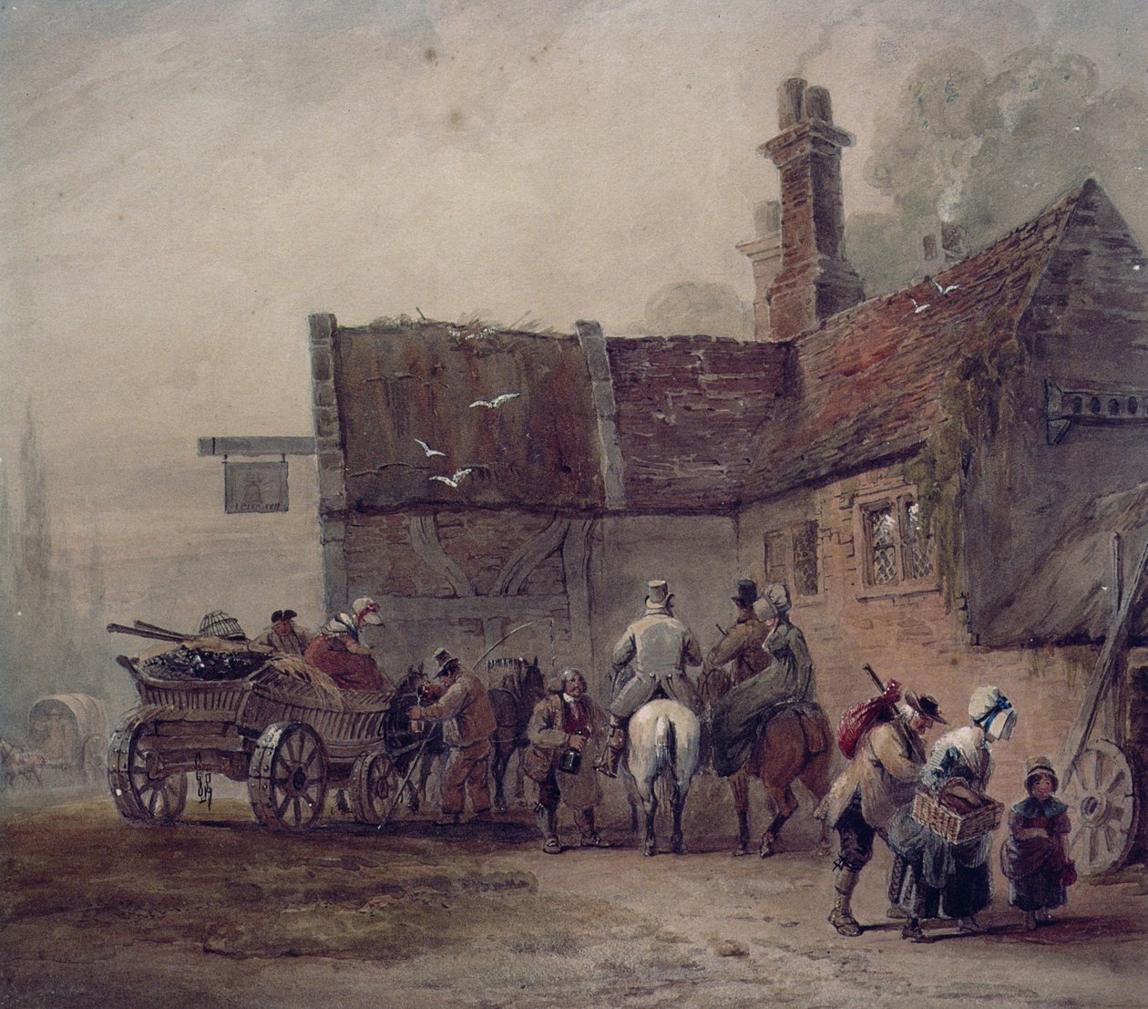 En Wayside Inn af Luke Clennell
