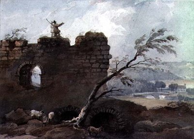 Mitford Castle, Northumberland af Luke Clennell
