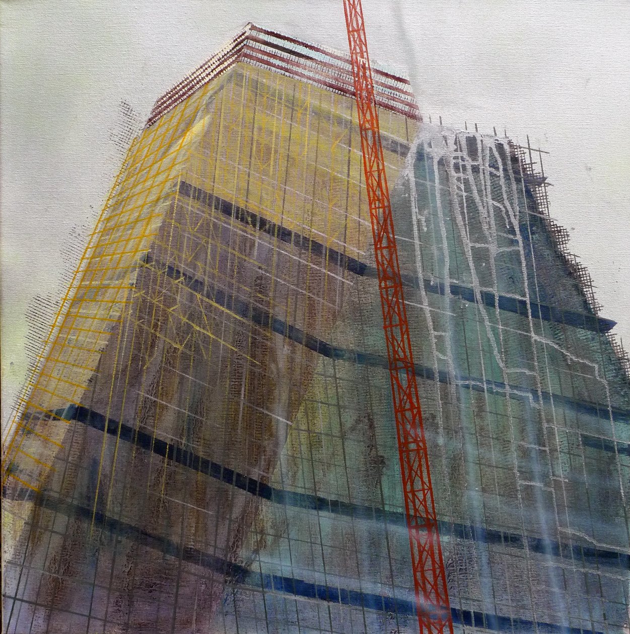 Metastruktur IX, 2016 (olie på lærred) af Luke M Walker