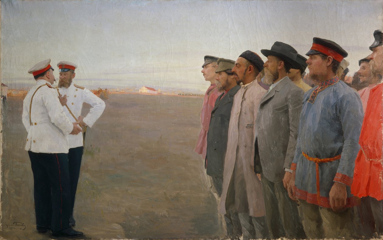 Rekrutteringen, 1904 af Lukjan Vasilievich Popov