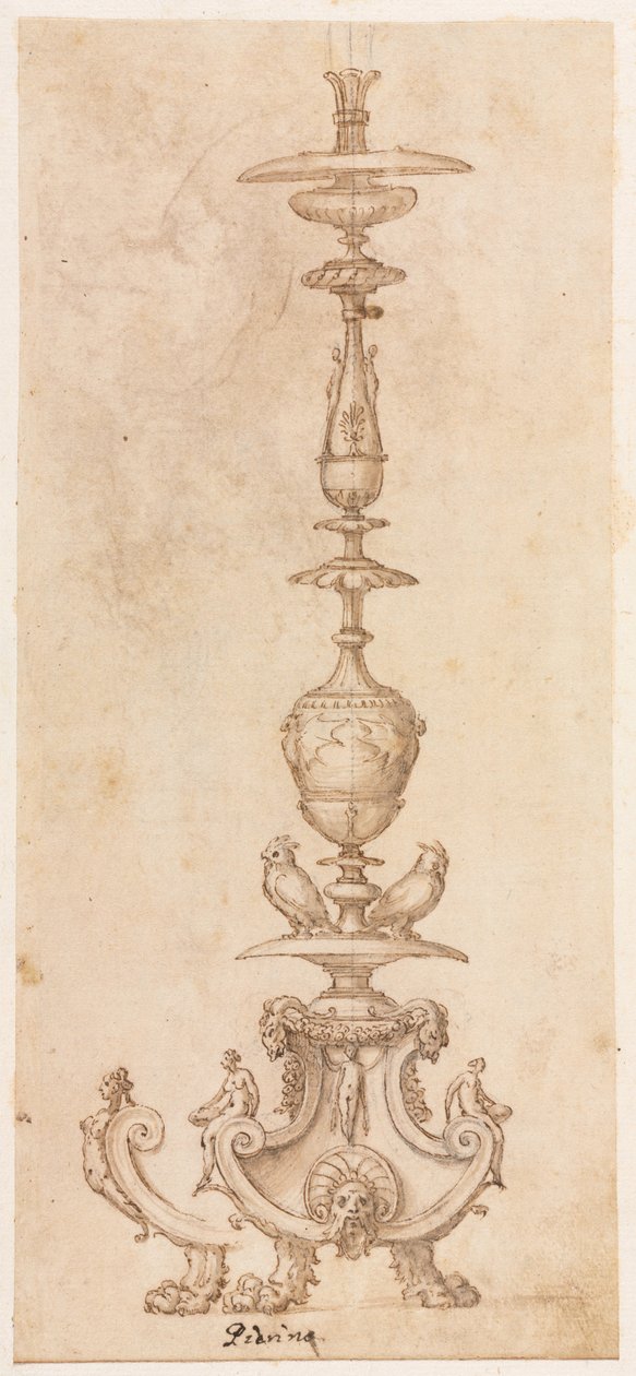 Design til en lysestage af Luzio Romano