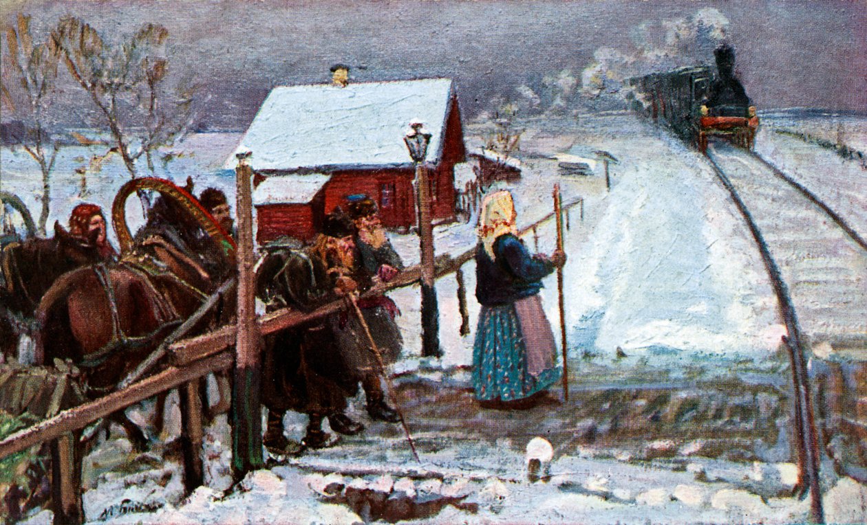 Damptog i Rusland af M. Bosquine