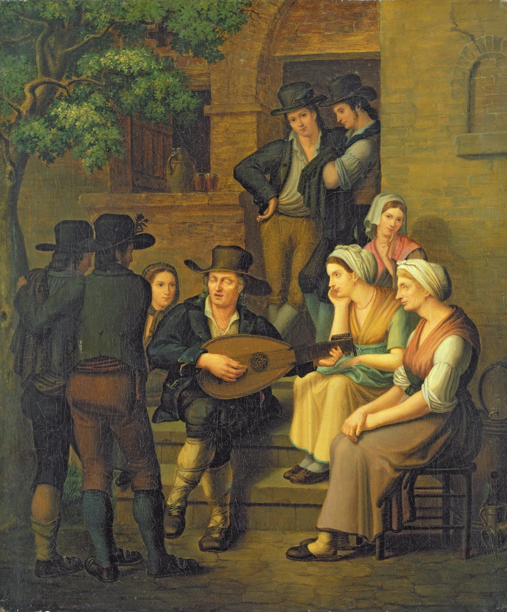 Den blinde sangerinde, 1828 af M Von