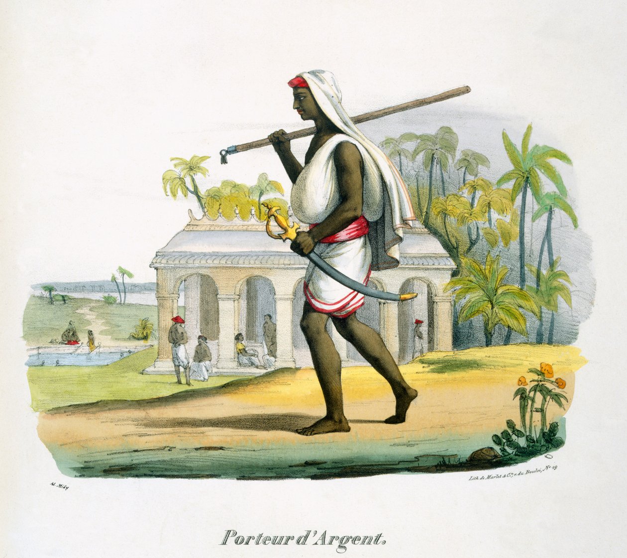 En sølvbærer, 1827-35 af M.E. Burnouf