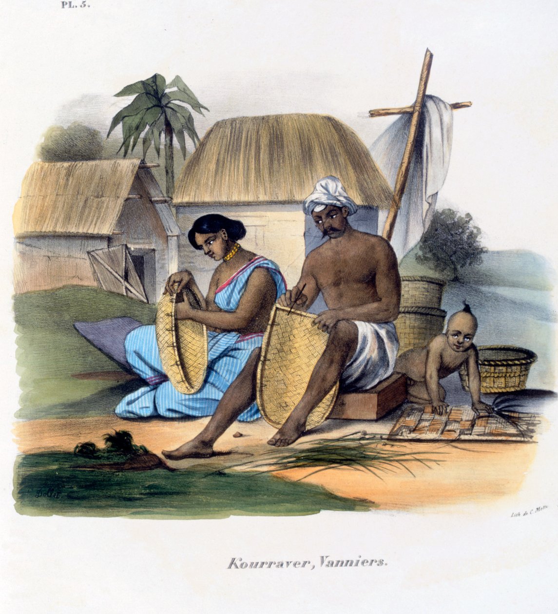 Kurvvævere, 1827-35 af M.E. Burnouf