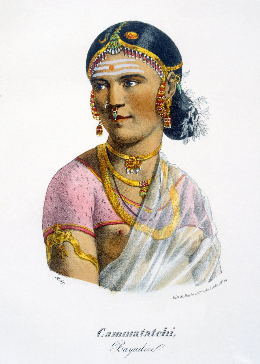 Cammatatchi, en danser, 1827-35 af M.E. Burnouf