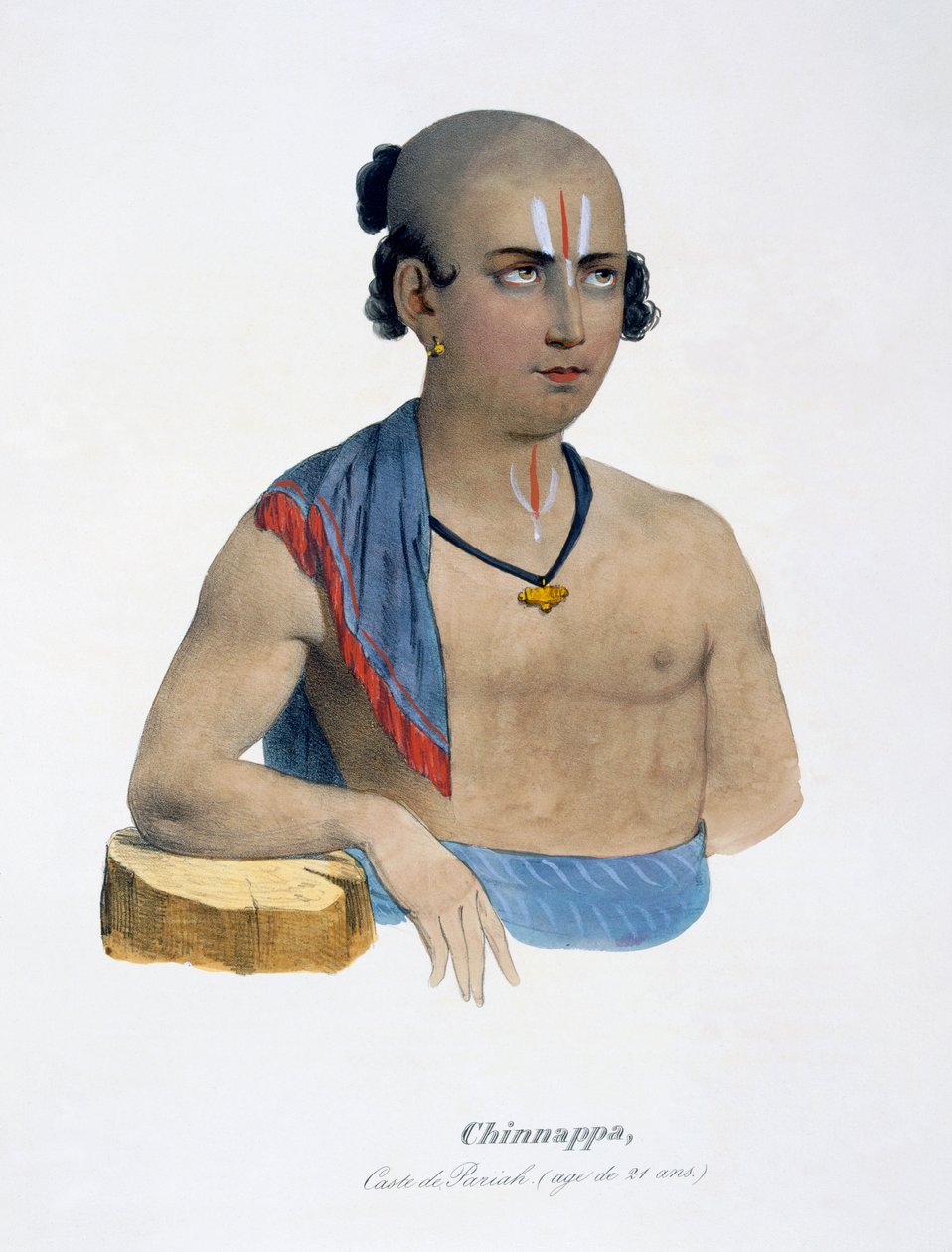 Chinnappa af Paraiyar-kasten, 21 år, 1827-35 af M.E. Burnouf