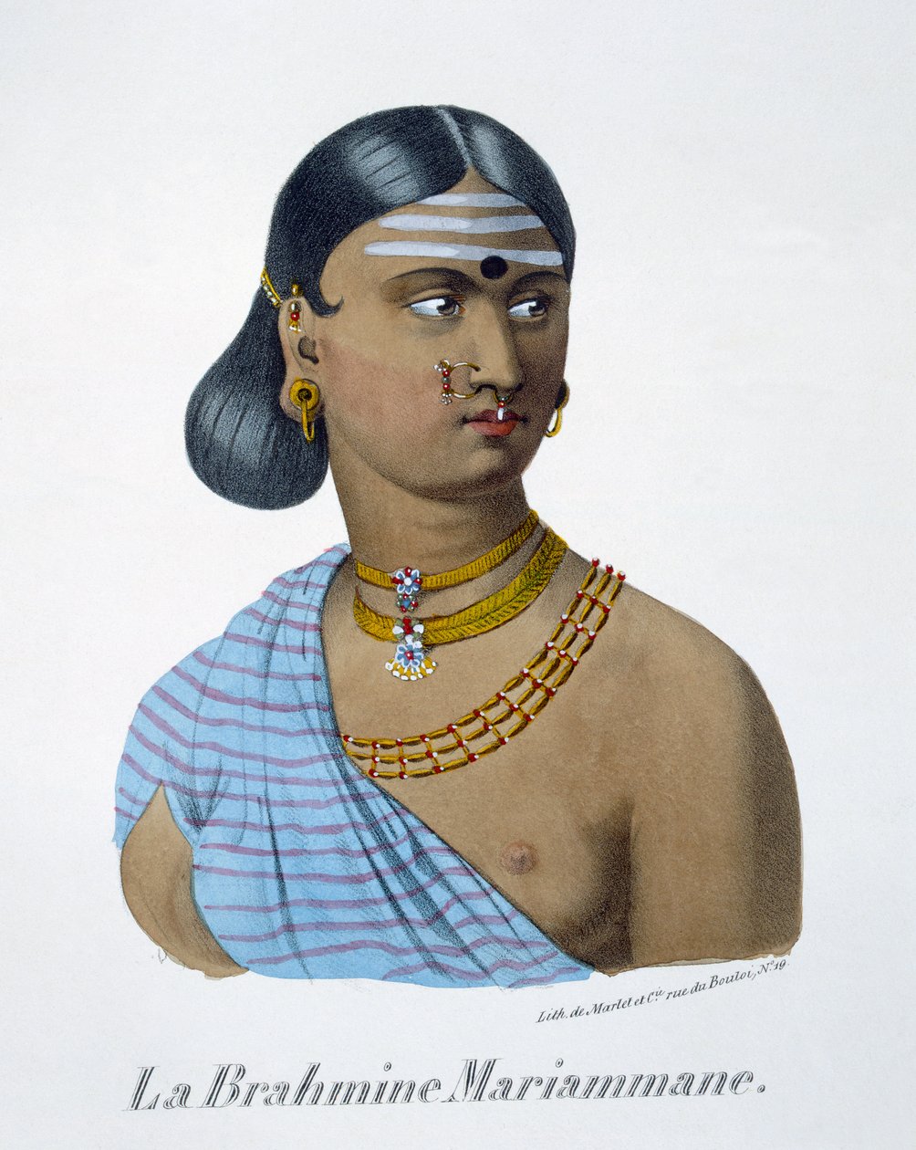 Mariammane, en brahmansk kvinde, 1827-35 af M.E. Burnouf