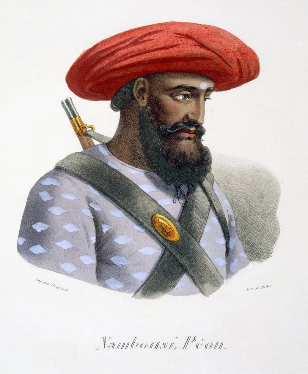 Nambousi, en fodsoldat, 1827-35 af M.E. Burnouf