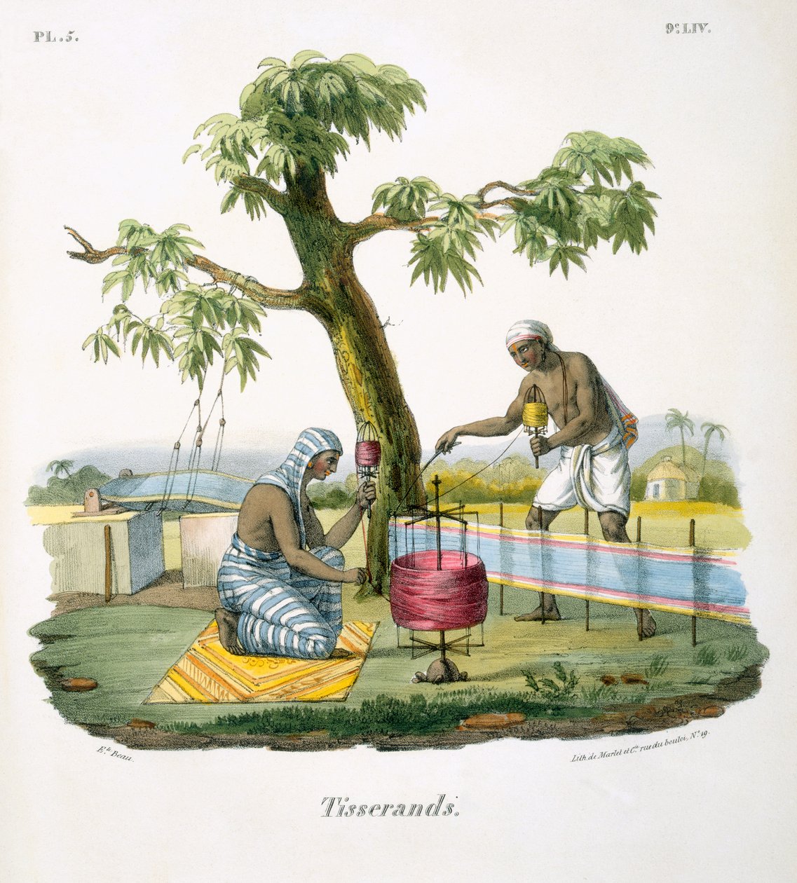 Tæppevævere, 1827-35 af M.E. Burnouf