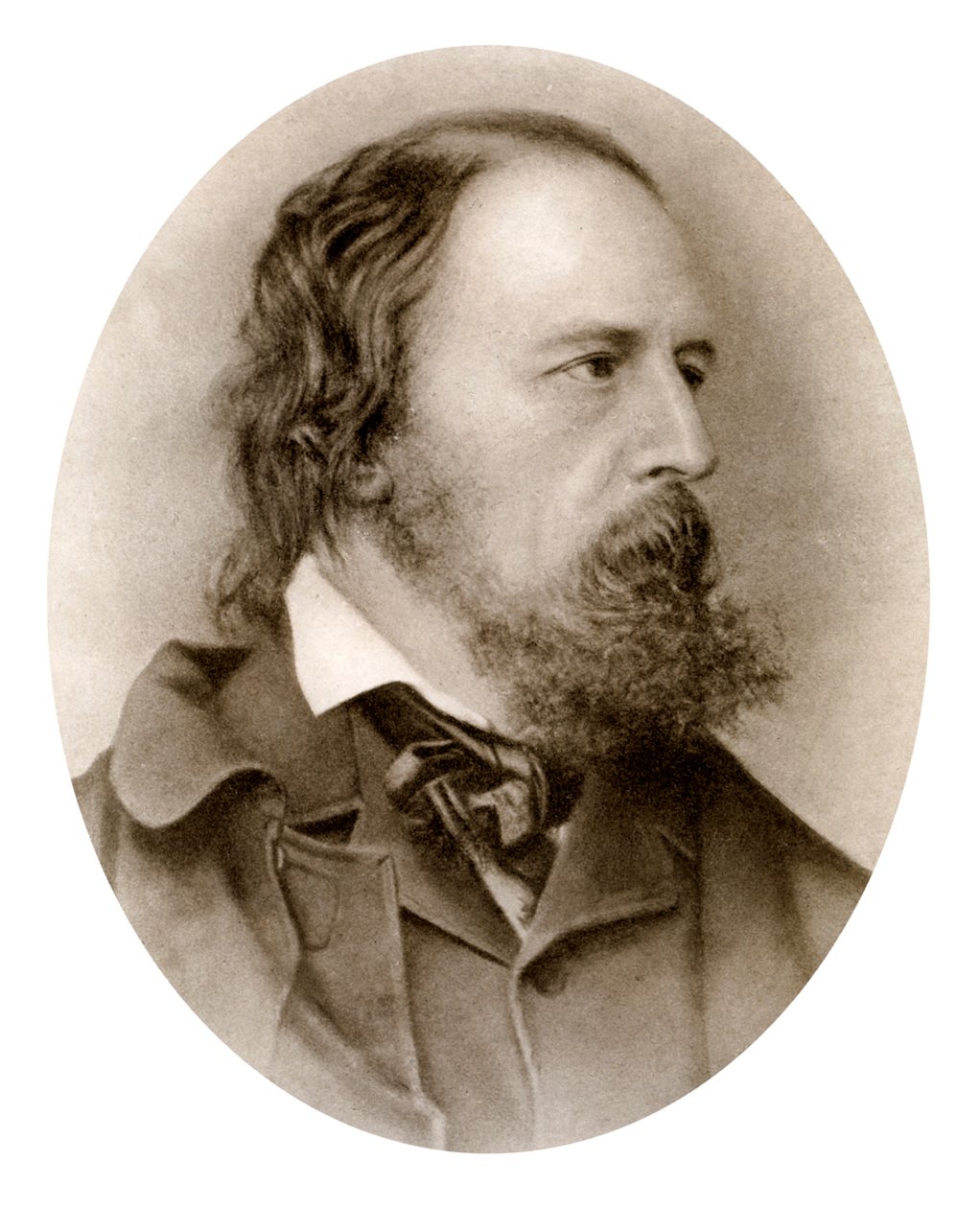 Alfred, Lord Tennyson, engelsk digter, 1909. af M Arnault