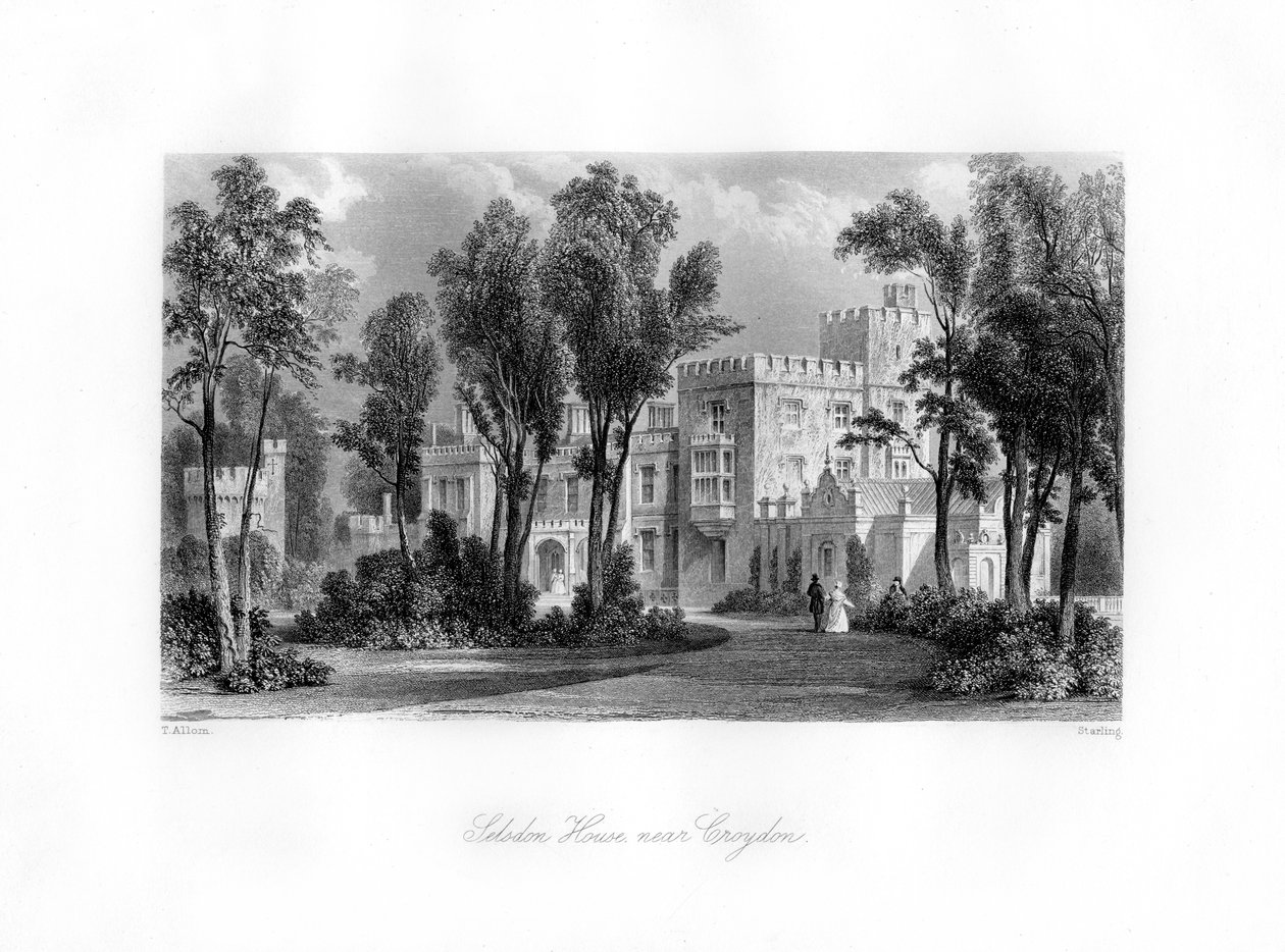 Selsdon House nær Croydon, 1800-tallet. af M. J. Starling