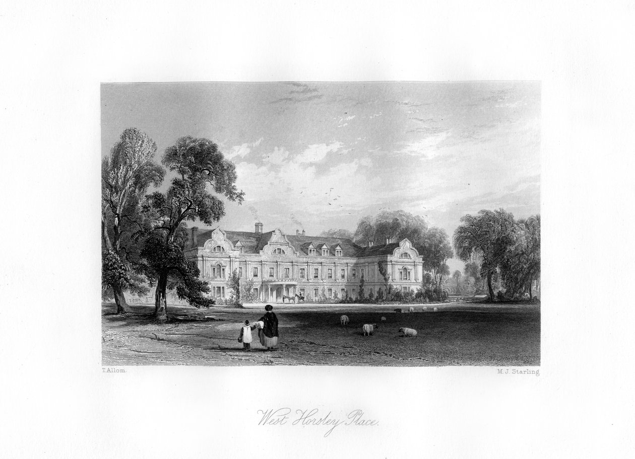 West Horsley, Surrey, 1800-tallet. af M. J. Starling