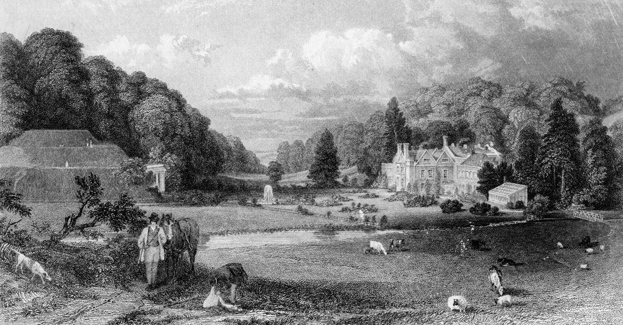 Wotton House, Surrey, 1800-tallet. af M. J. Starling