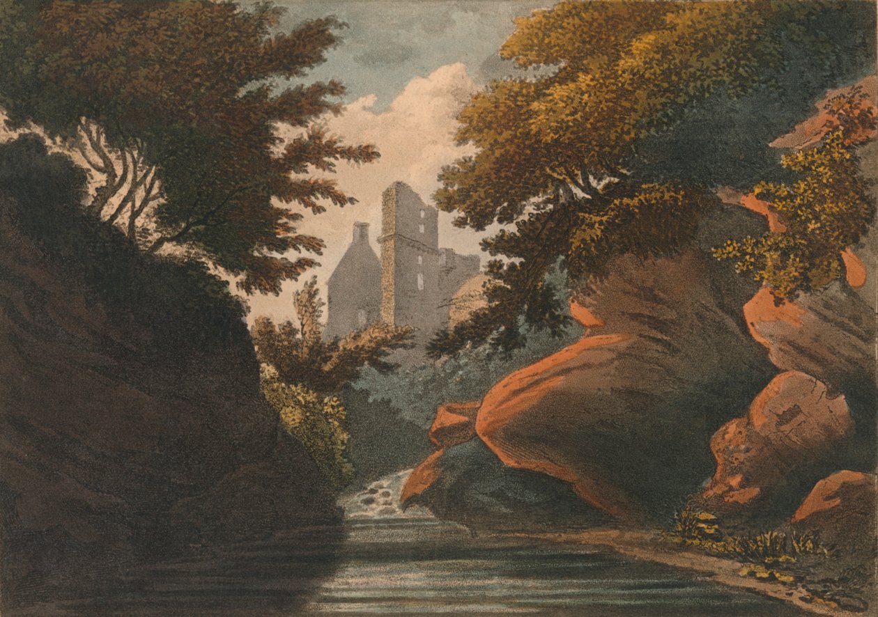 Rosline Castle, 1800. af M. Merigot