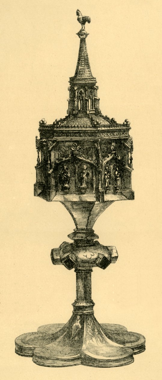 Copper gilt pyx, mid 15th century, 1881. dani af M Sullivan