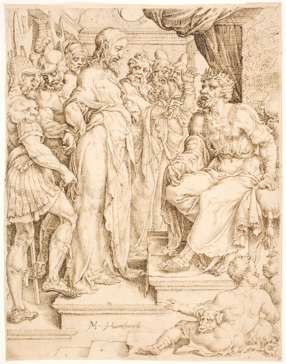 Kristus før Herodes af Maarten van Heemskerck