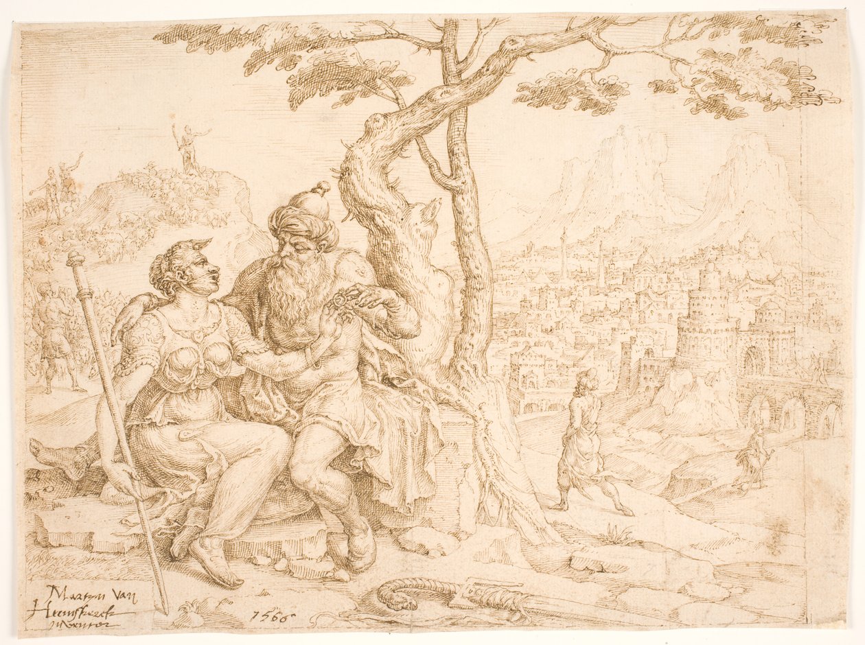 Juda og Tamar af Maarten van Heemskerck
