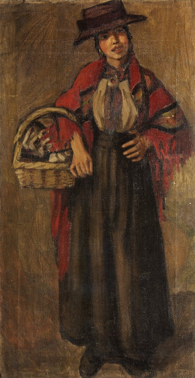 The Gypsy (olie på lærred) af Mabel F. Layng