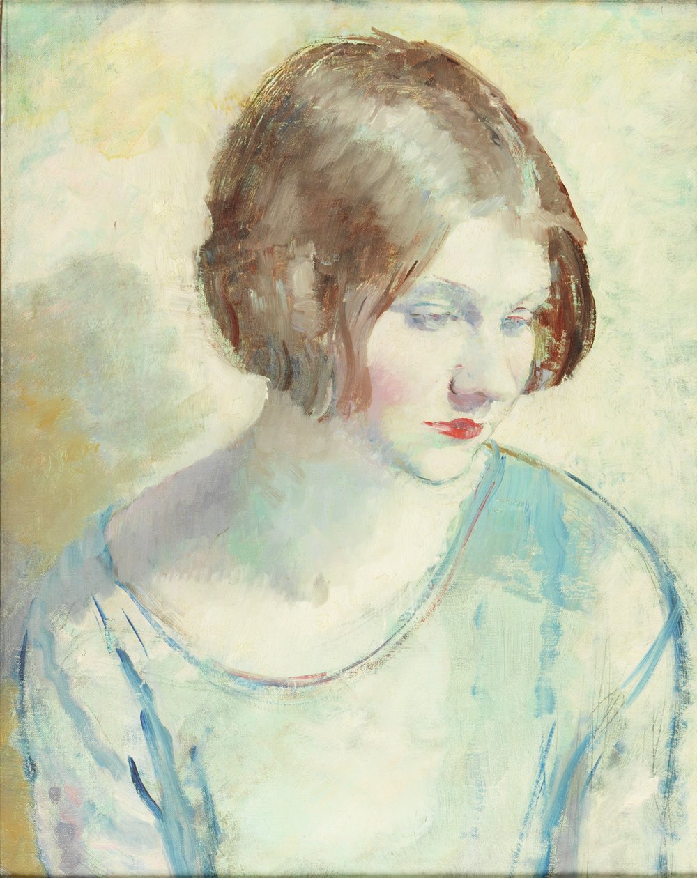 Helen (olie og blyant på lærred) af Mabel Greenberg