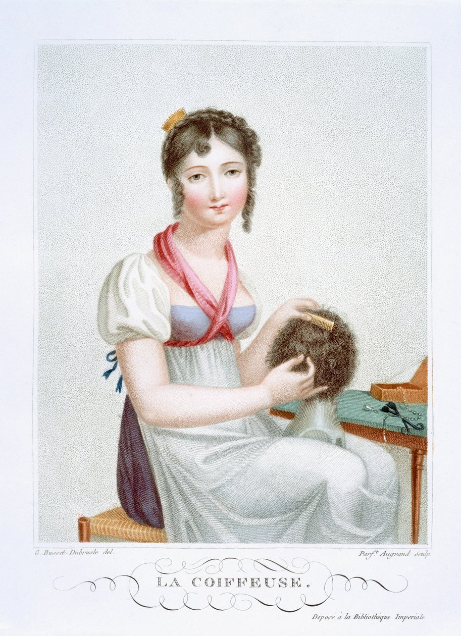 Frisøren, ca. 1816 af Madame G. Busset Dubruste