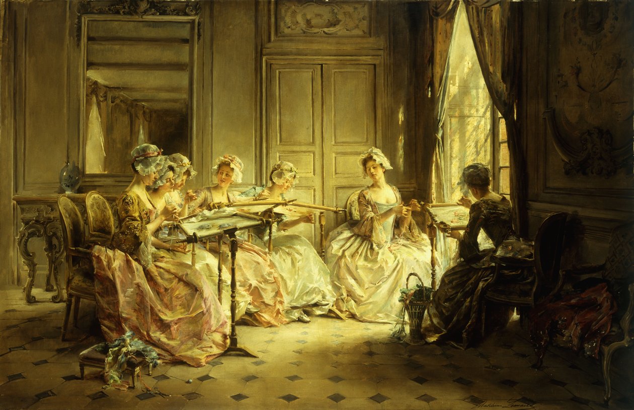 En eftermiddagsbroderi af Madeleine Lemaire