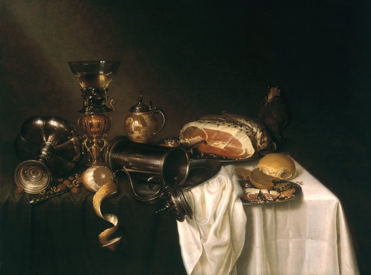 Et morgenmadsstykke (panel) af Maerten Boelema de Stomme