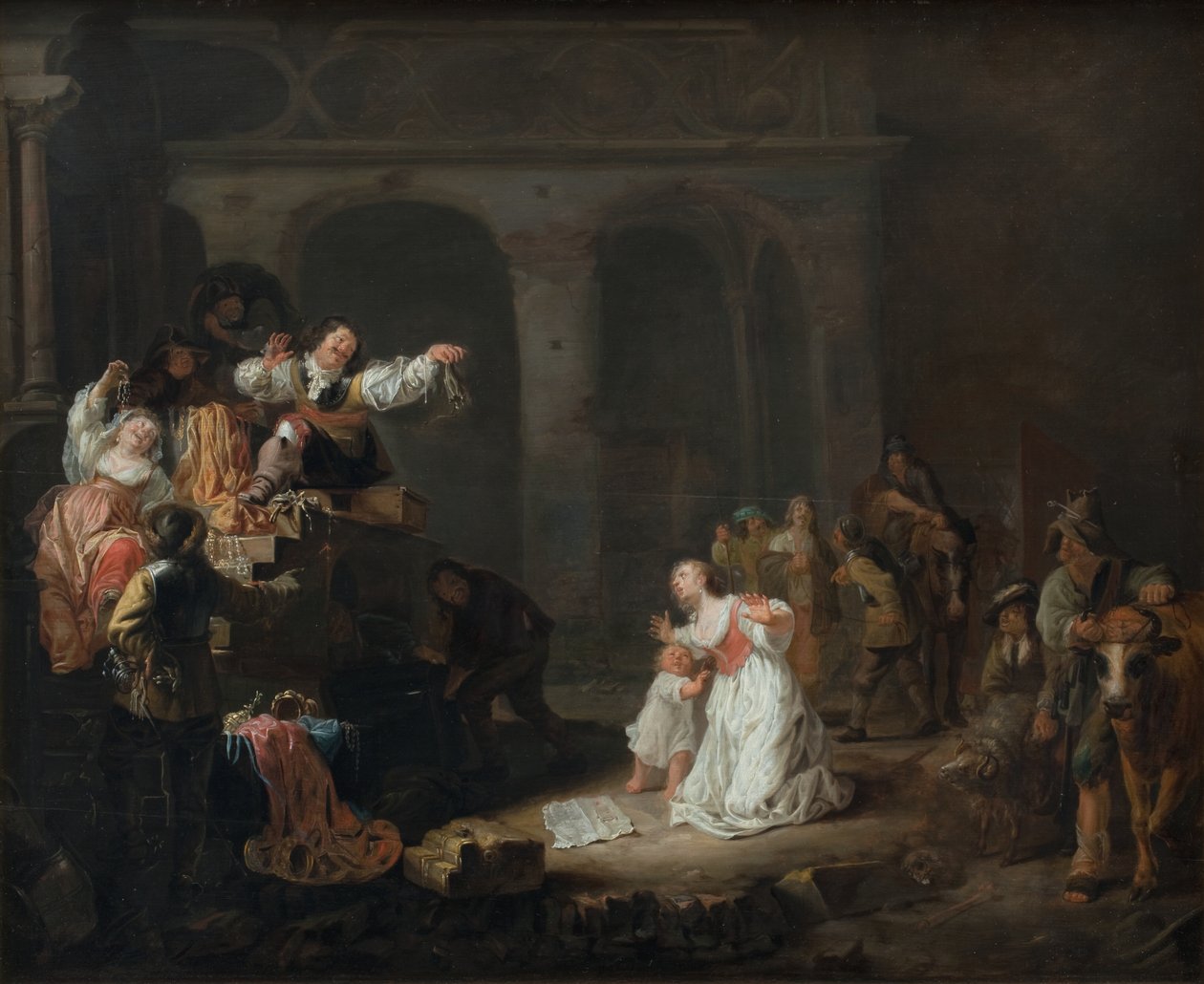 Plyndring af en herregård af Maerten Stoop